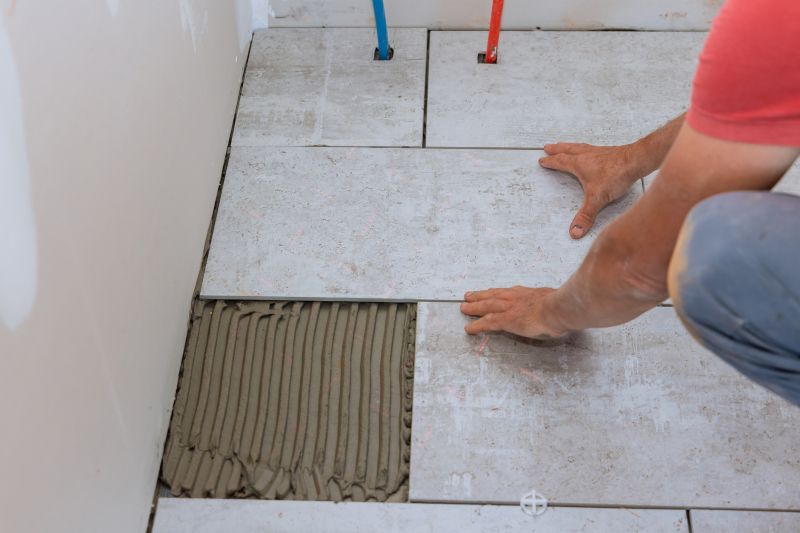 Tile Installation with Cut Tiles